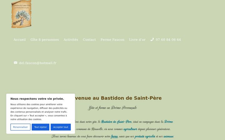 Screenshot of bastidondesaintpere.fr