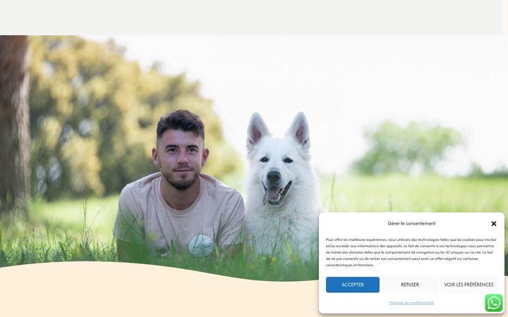 Screenshot of bastien-educateur-canin.fr