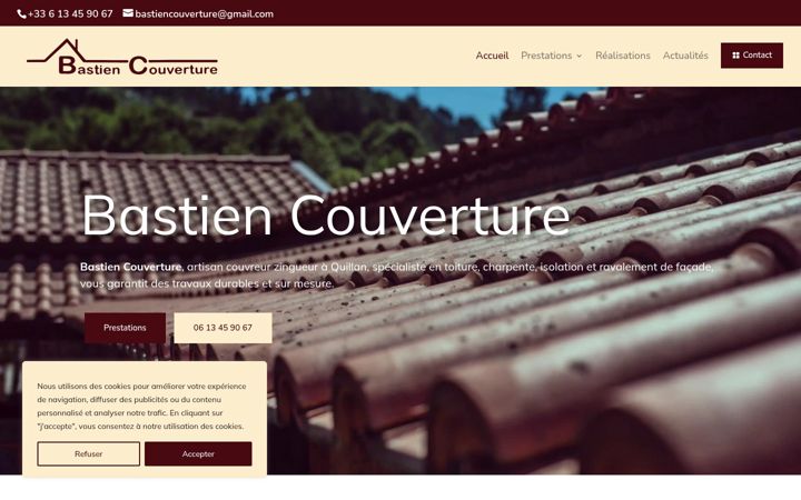 Screenshot of bastiencouverture.fr
