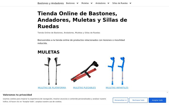 Screenshot of bastonesyandadores.com