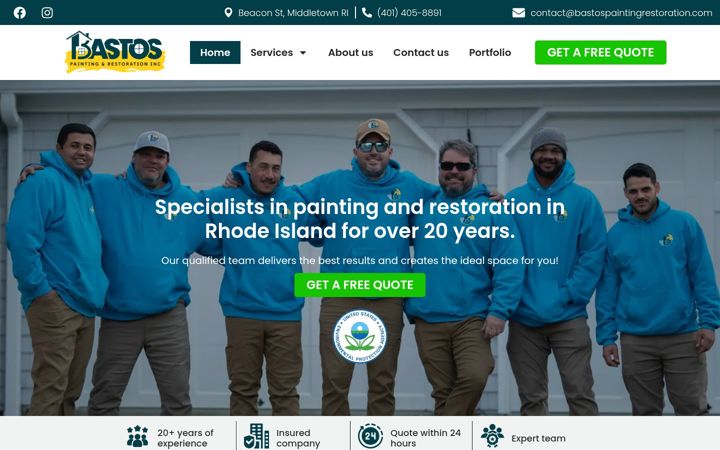 Screenshot of bastospaintingrestoration.com