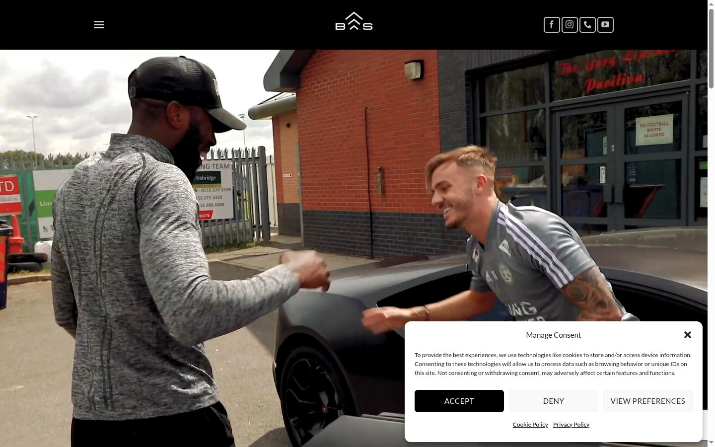 Skjermbilde av samtykkebanneret slik det vises før noen interaksjon