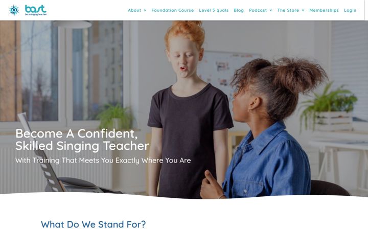 Screenshot of basttraining.com