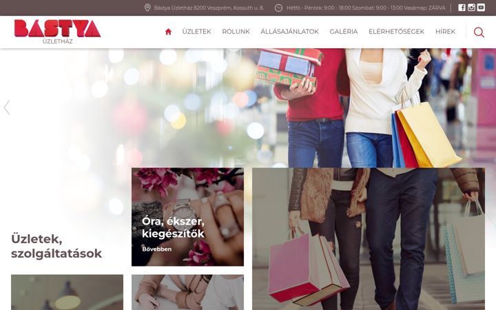 Screenshot di bastyauzlethaz.hu