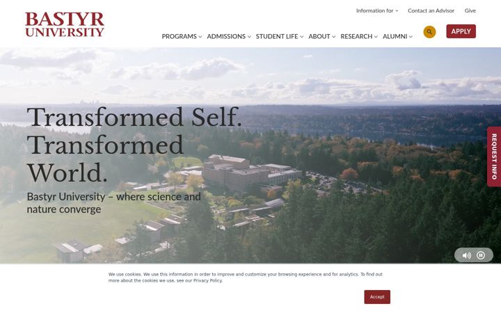 Screenshot of bastyr.edu