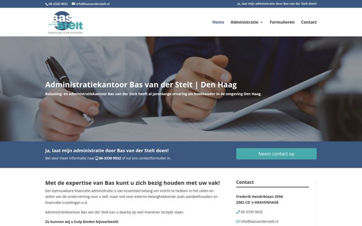 Screenshot of basvanderstelt.nl