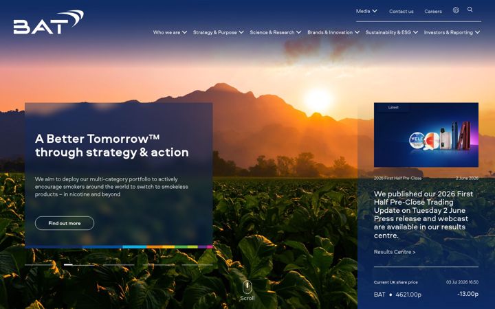 Screenshot of bat.com