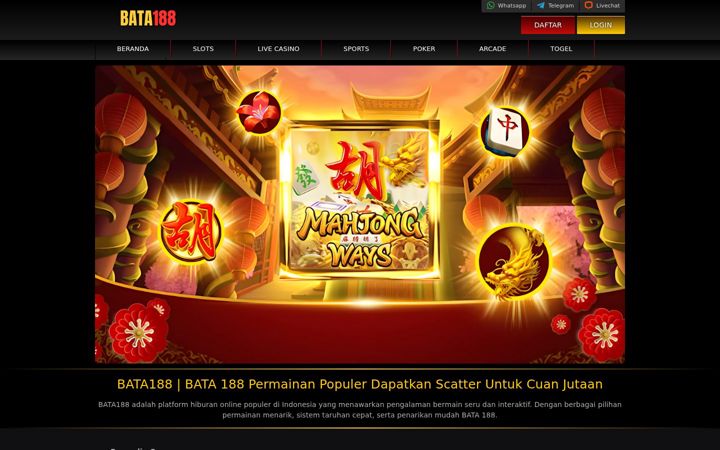 Screenshot of bata188.com