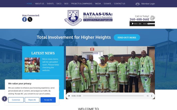 Captură de ecran a bataas-usa.org