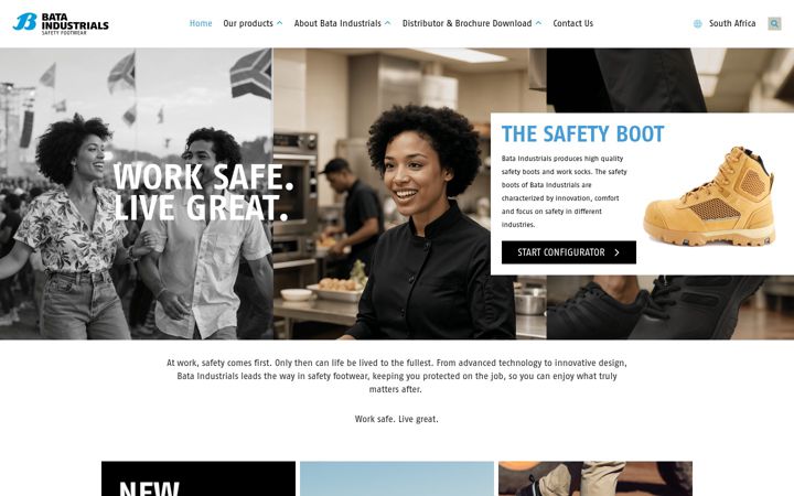 Screenshot of bataindustrials.co.za