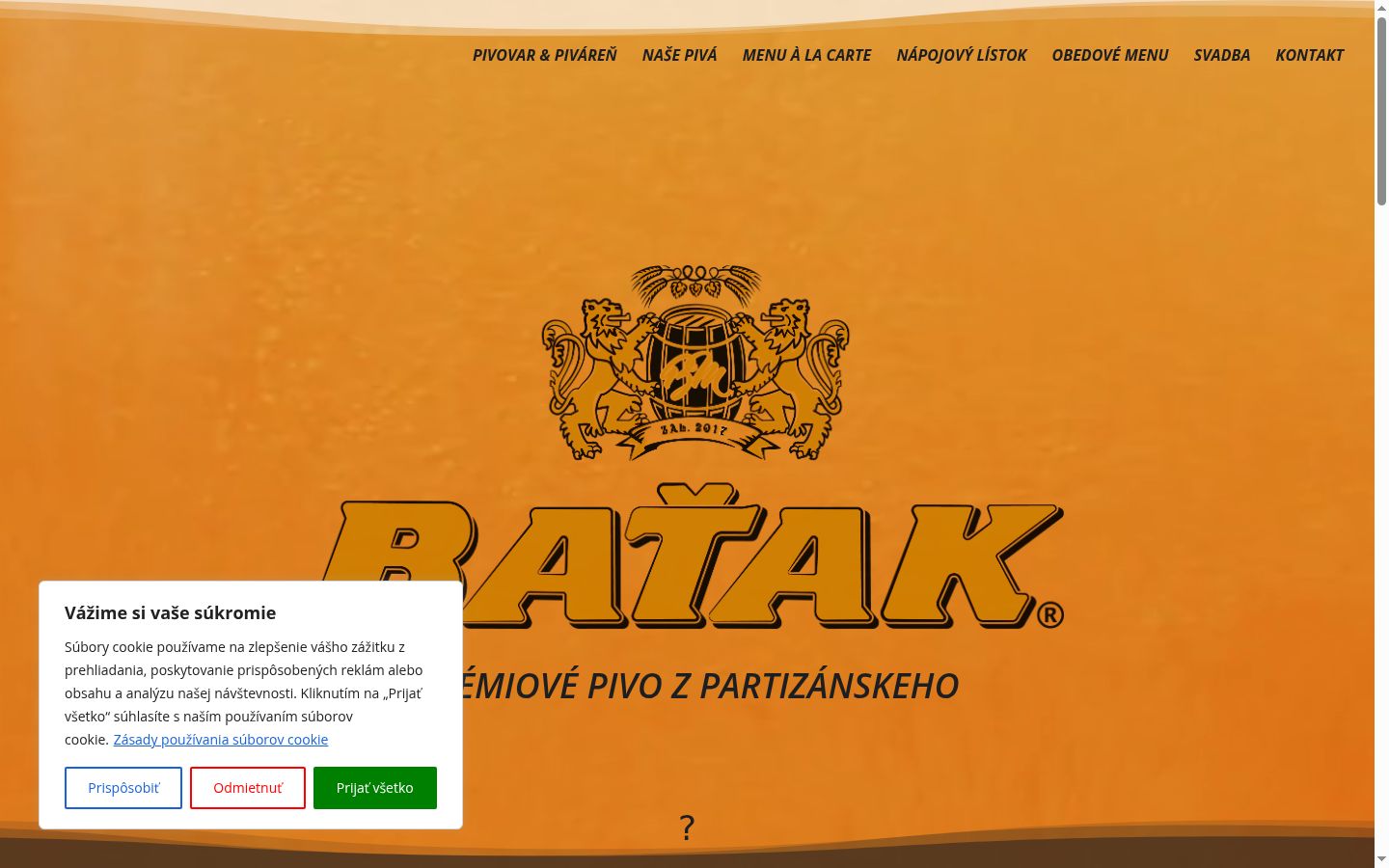 Snímek obrazovky baneru souhlasu zobrazeného před jakoukoli interakcí