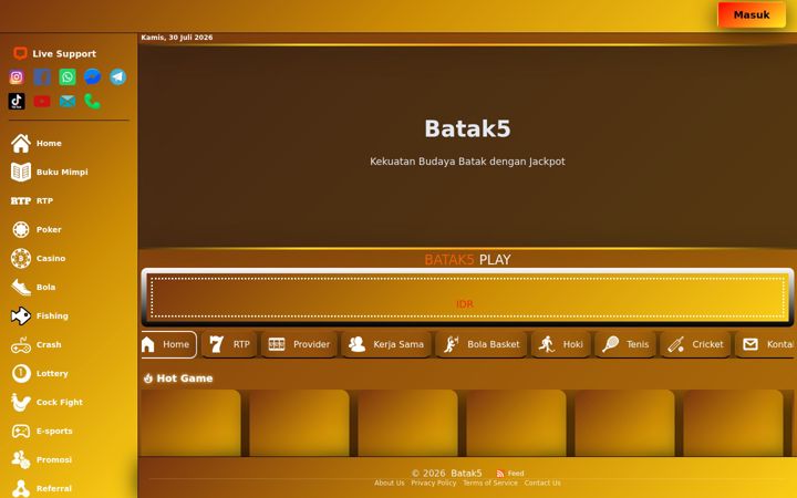 Captură de ecran a batak5.org