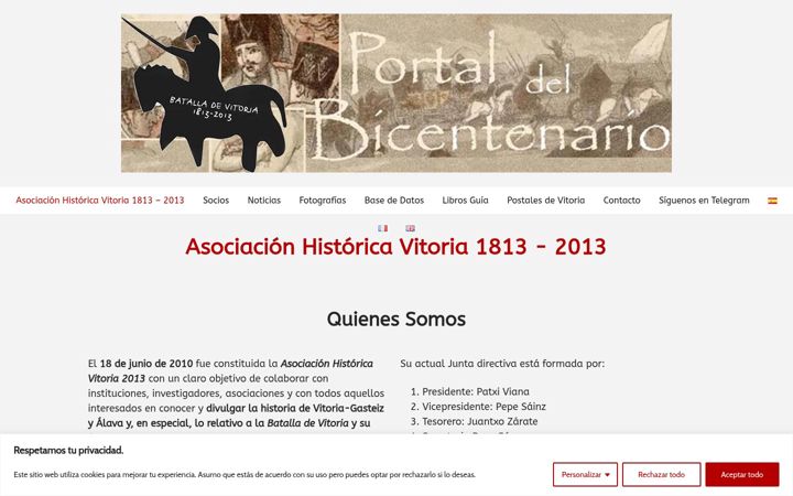 Screenshot of batalladevitoria1813.com
