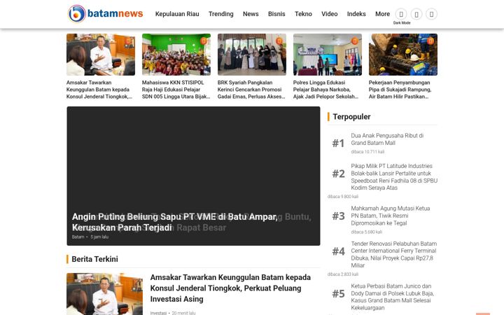 Screenshot of batamnews.co.id