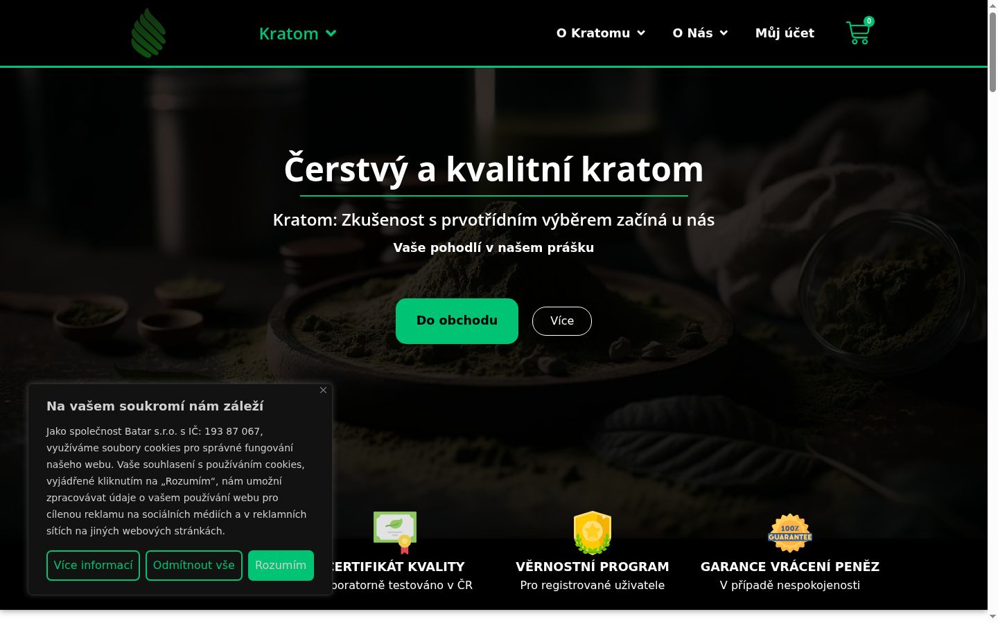 Snímek obrazovky baneru souhlasu zobrazeného před jakoukoli interakcí
