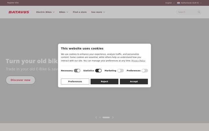 Screenshot of batavus.de