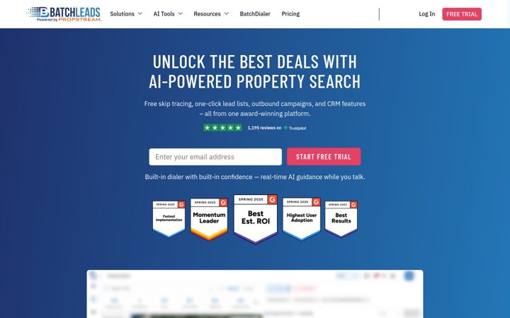 Ekraanipilt saidist batchleads.io