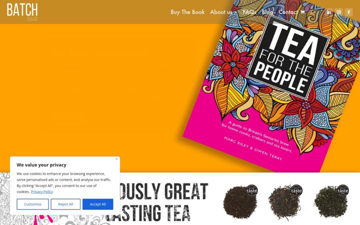 Screenshot of batchtea.co.uk
