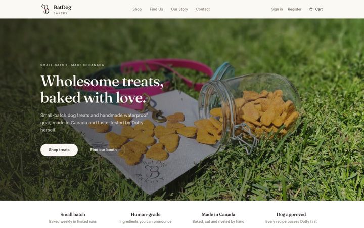 Screenshot of batdog.ca