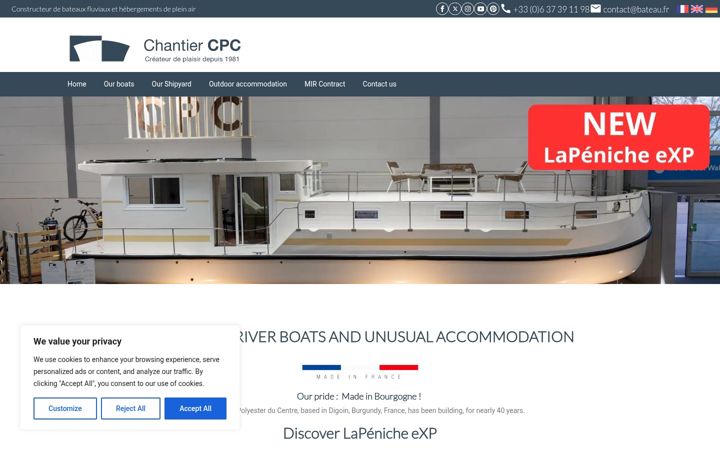 Екранна снимка на bateau.fr