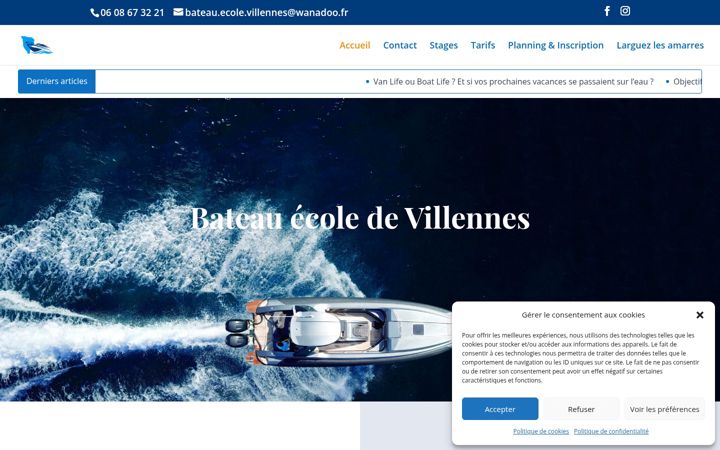 Екранна снимка на bateauecoledevillennes.fr