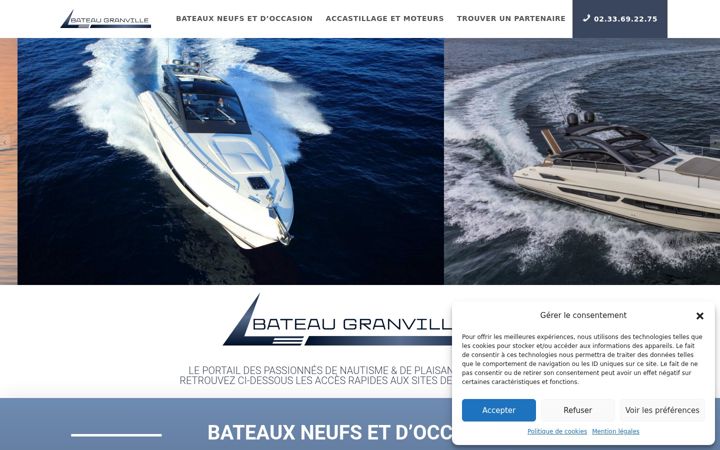 Screenshot of bateaugranville.com