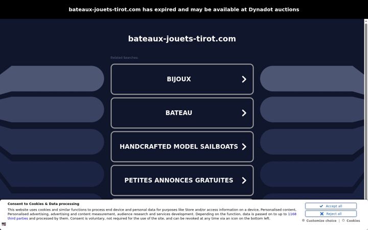 Skjermbilde av bateaux-jouets-tirot.com