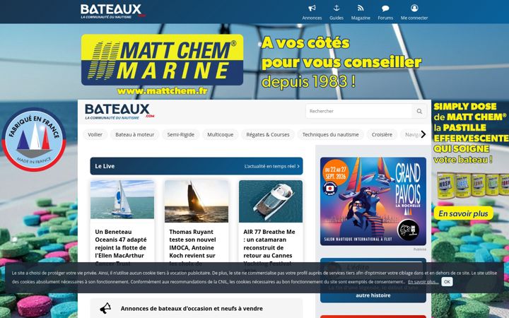 Screenshot of bateaux.com