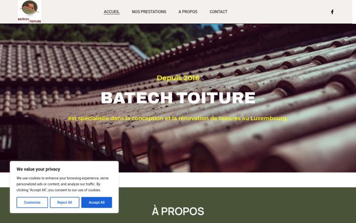 Screenshot of batech-toiture.lu