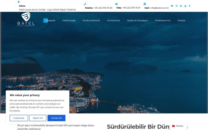 Ekrānuzņēmums no batel.com.tr