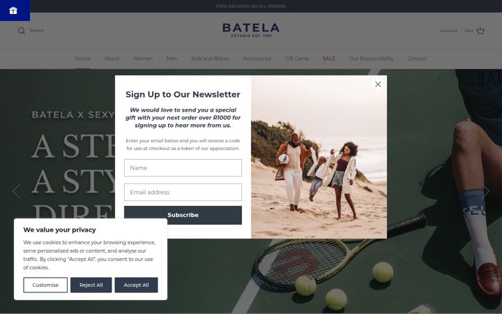 Screenshot of batela.co.za