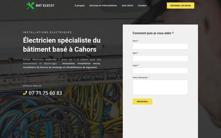 Screenshot of batelec31.fr