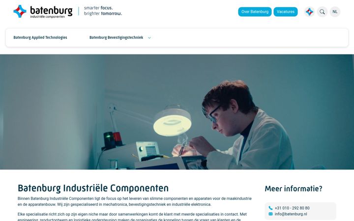 Screenshot of batenburg-mechatronica.nl