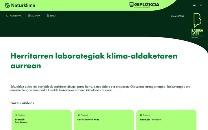 Screenshot of bateralabs.eus