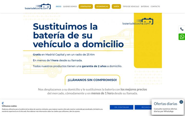 Screenshot of bateriadelcoche.com