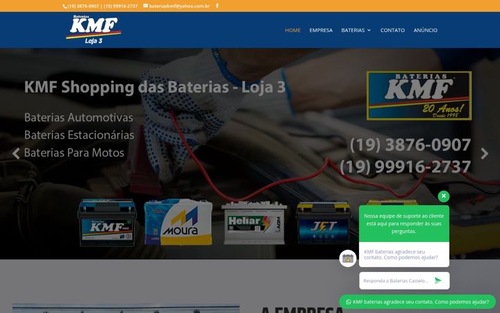 Screenshot of bateriasdecarrocastelo.com.br