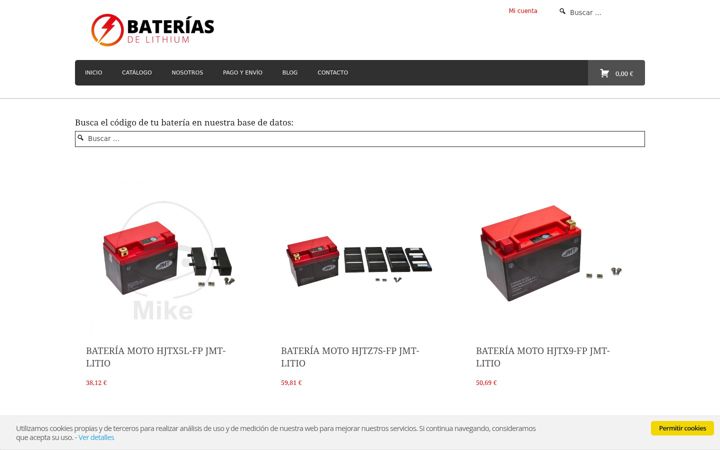 Screenshot of bateriasligeras.com