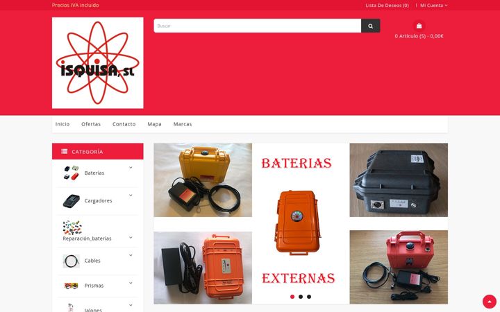Screenshot of bateriasycables.es