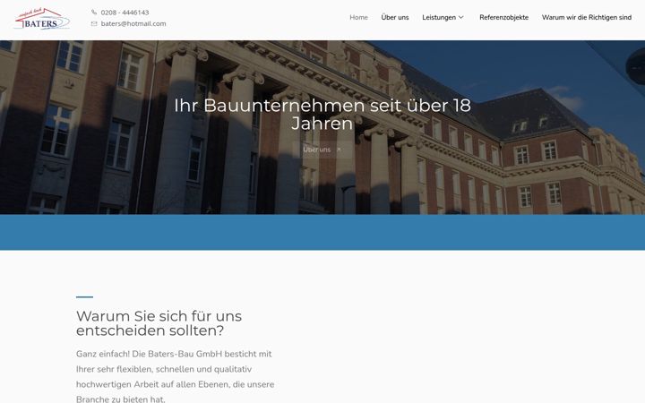 Ekrānuzņēmums no batersbau.de