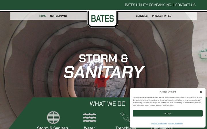Screenshot of batesutility.com
