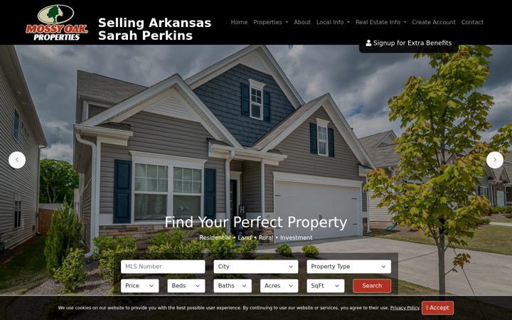 Screenshot of batesvillerealtor.com