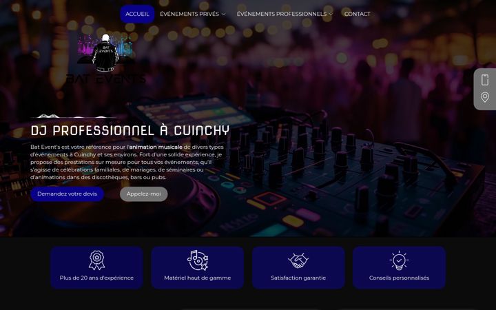 Screenshot of batevents.fr