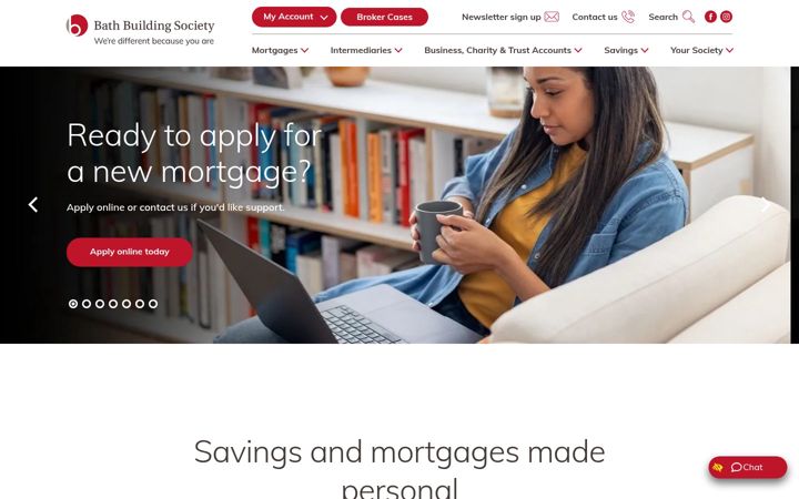 Screenshot of bathbuildingsociety.co.uk