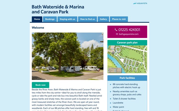 Screenshot of bathcaravanpark.com