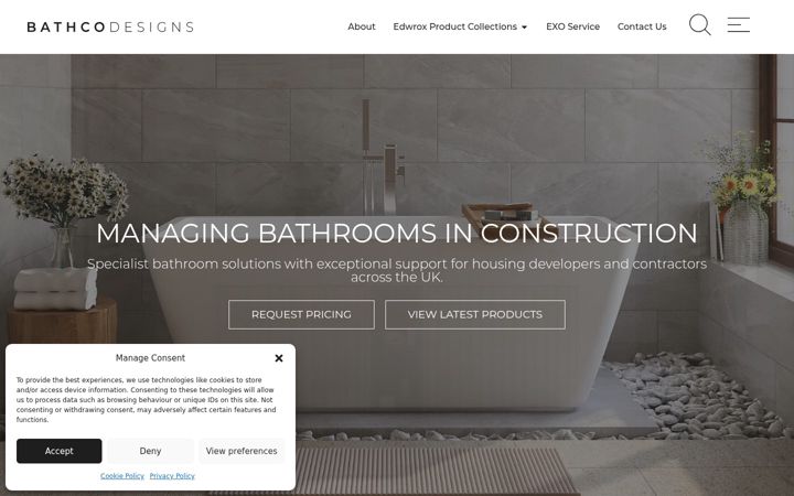 Screenshot of bathcodesigns.com