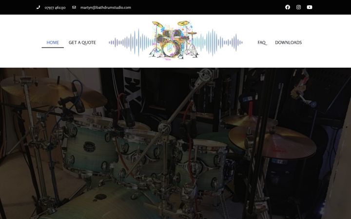 Screenshot of bathdrummer.co.uk