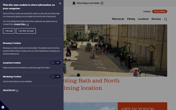 Screenshot of bathfilmoffice.co.uk