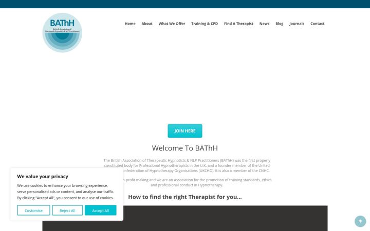 Screenshot of bathh.co.uk