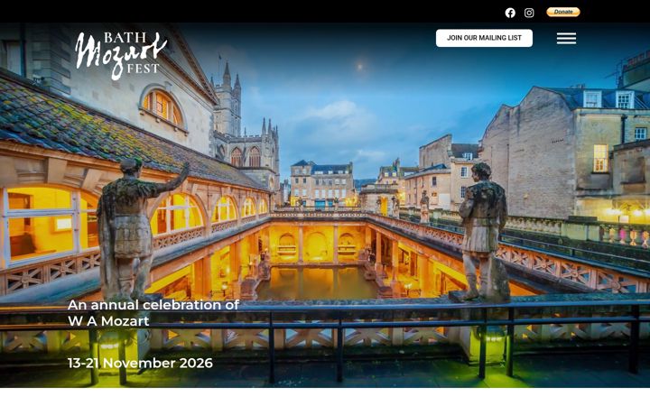 Screenshot of bathmozartfest.org.uk