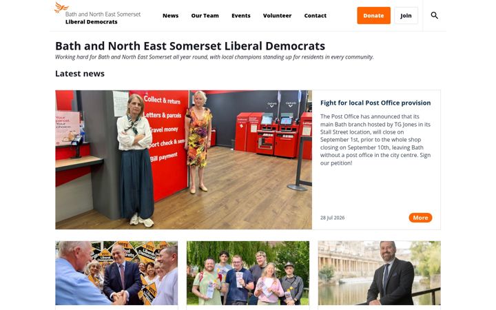 Screenshot of bathneslibdems.org.uk